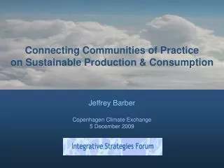 Connecting Communities of Practice on Sustainable Production &amp; Consumption
