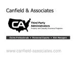 Canfield &amp; Associates - slide 1