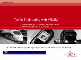Traffic Engineering with VISUM