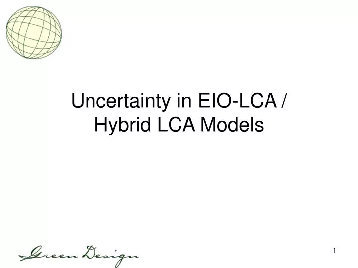 uncertainty in eio lca hybrid lca models
