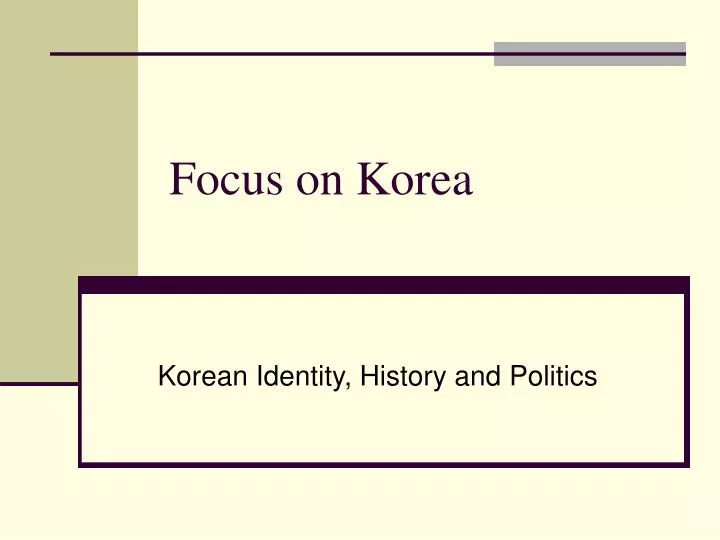 focus on korea