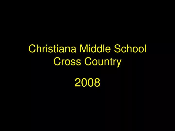 christiana middle school cross country