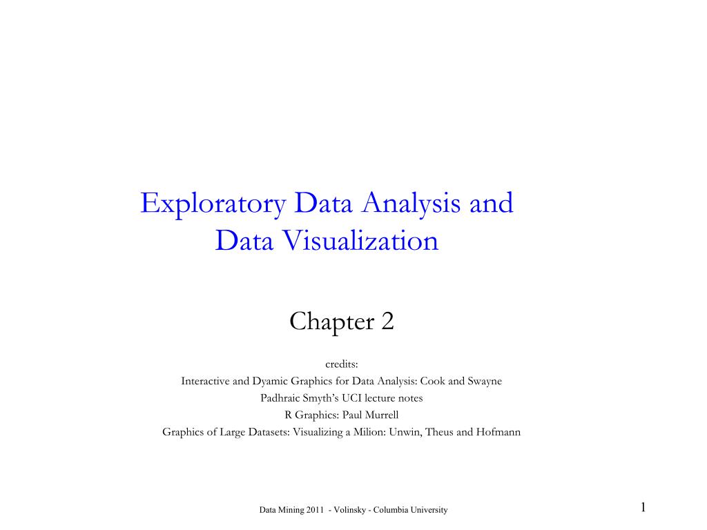 PPT - Exploratory Data Analysis and Data Visualization PowerPoint ...