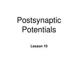 Postsynaptic Potentials
