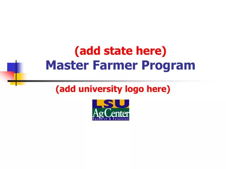 add state here master farmer program