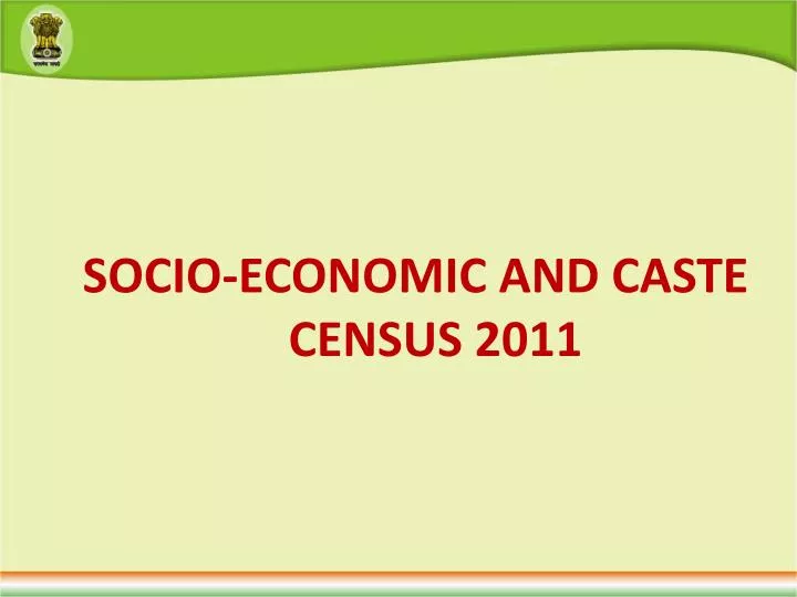socio economic and caste census 2011