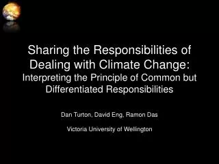 Sharing the Responsibilities of Dealing with Climate Change: Interpreting the Principle of Common but Differentiated Re