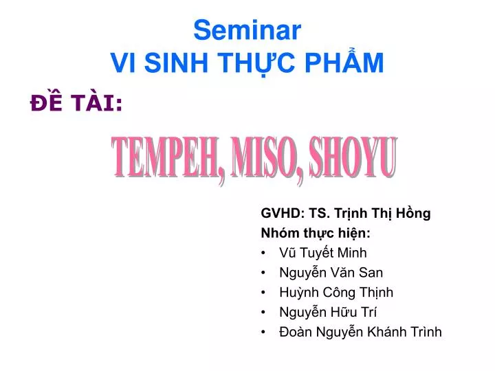 seminar vi sinh th c ph m