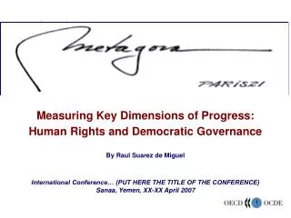 Measuring Key Dimensions of Progress: Human Rights and Democratic Governance By Raul Suarez de Miguel