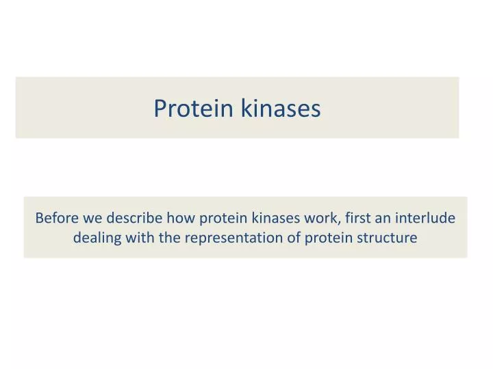 protein kinases