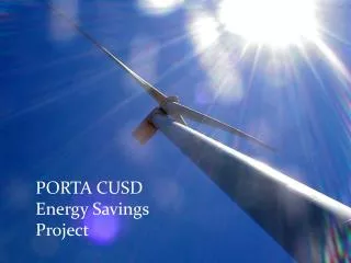 PORTA CUSD Energy Savings Project