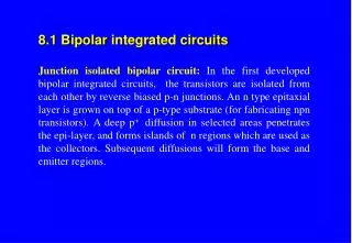 8.1 Bipolar integrated circuits