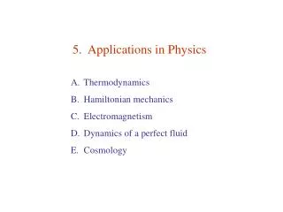 5. Applications in Physics
