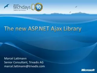The new ASP.NET Ajax Library