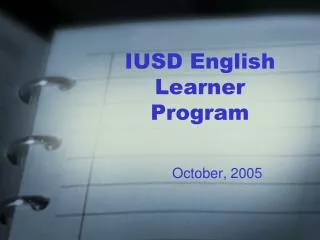 IUSD English Learner Program