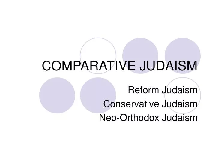 comparative judaism