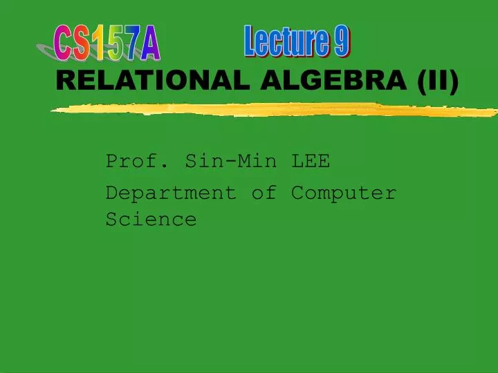 relational algebra ii