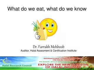 What do we eat, what do we know