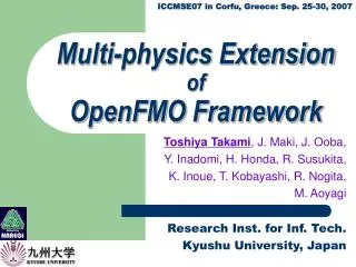Multi-physics Extension of OpenFMO Framework
