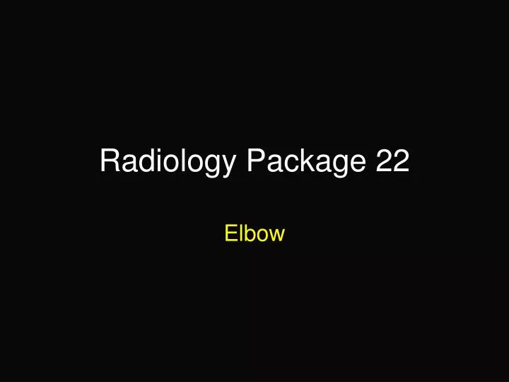 radiology package 22