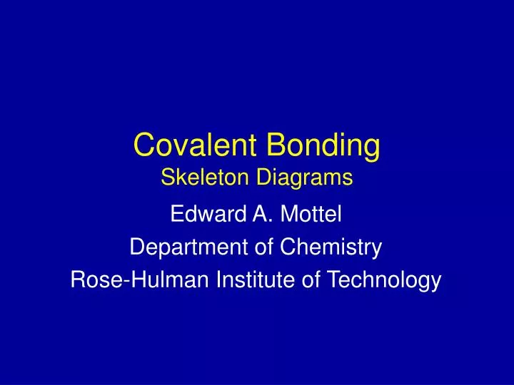 covalent bonding skeleton diagrams