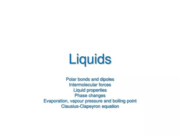liquids