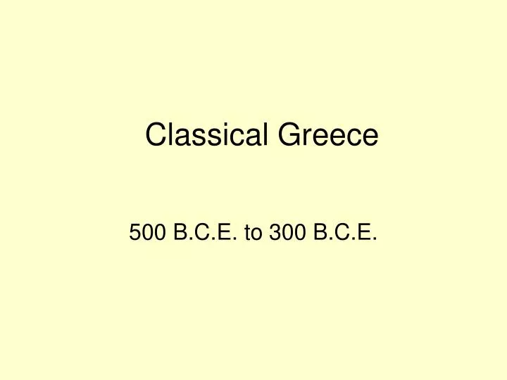 classical greece