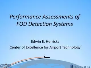 Performance Assessments of FOD Detection Systems