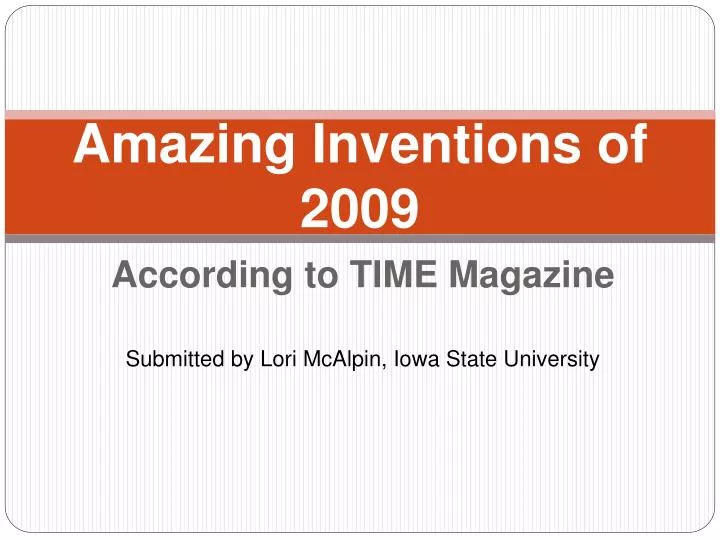 amazing inventions of 2009