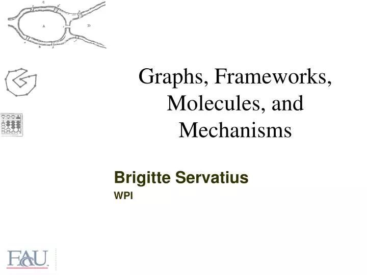 graphs frameworks molecules and mechanisms