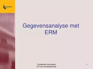 Gegevensanalyse met ERM