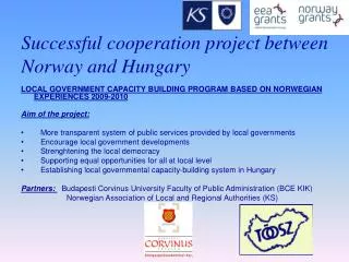 Successful cooperation project between Norway and Hungary