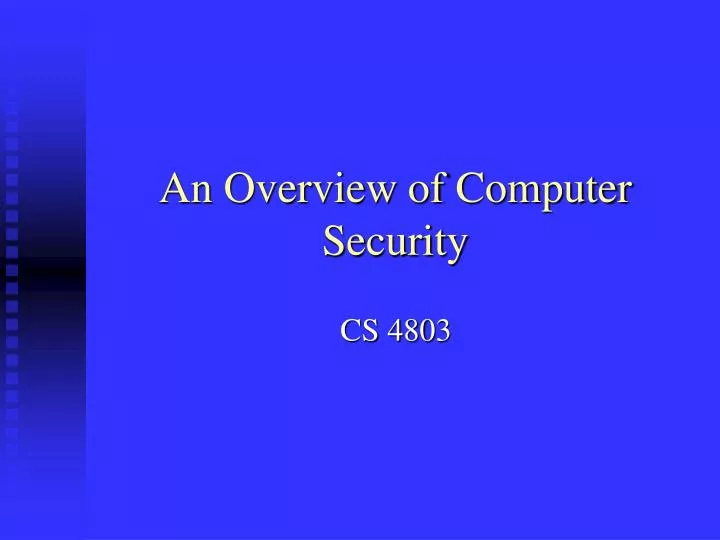 an overview of computer security