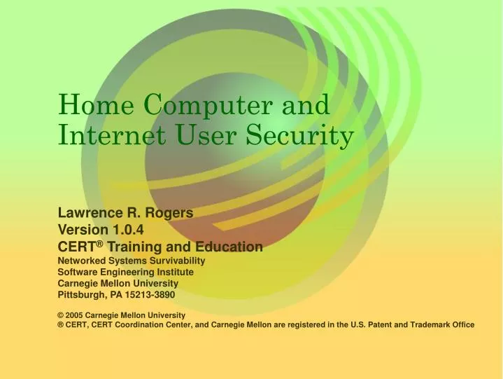 home computer and internet user security