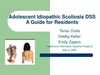 Adolescent Idiopathic Scoliosis DSS A Guide for Residents