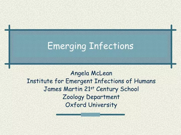 emerging infections