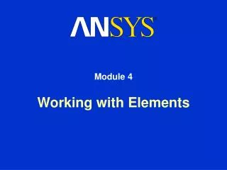 Working with Elements