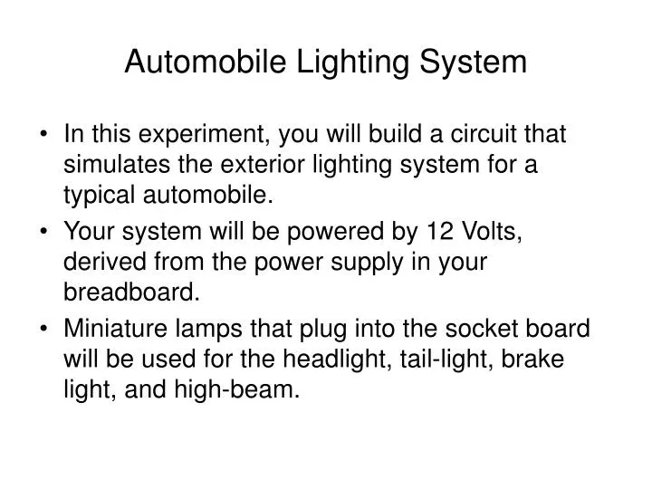 automobile lighting system