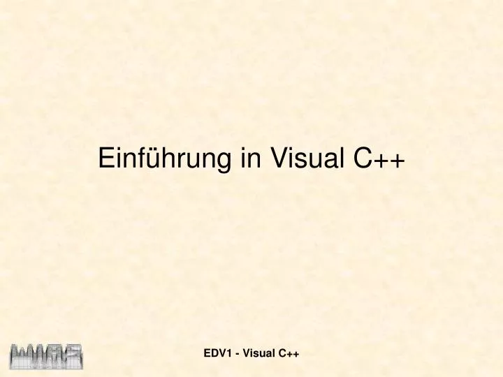 einf hrung in visual c
