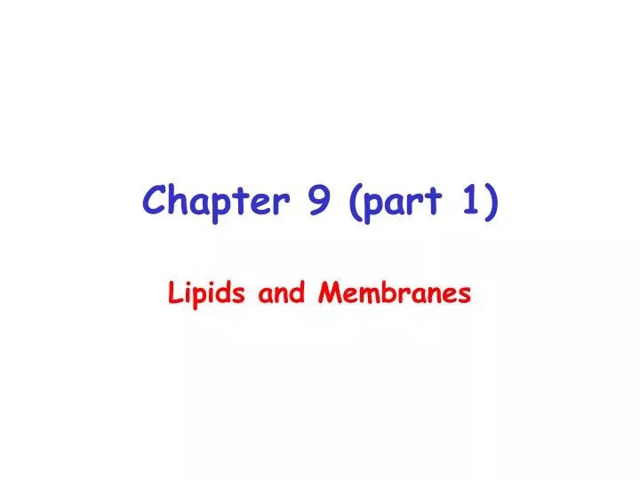 chapter 9 part 1