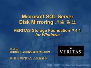 VERITAS Storage Foundation™ 4.1 for Windows