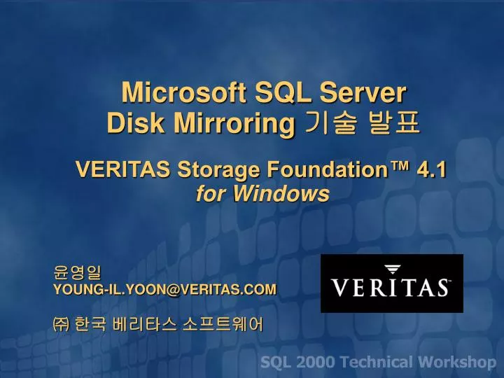 veritas storage foundation 4 1 for windows