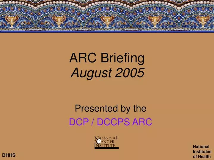arc briefing august 2005