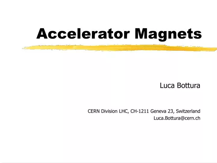 accelerator magnets