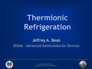 Thermionic Refrigeration