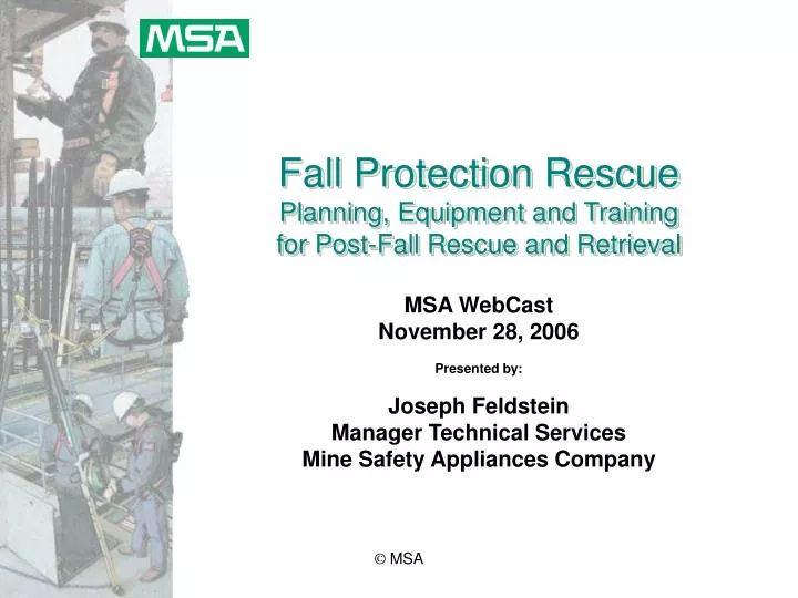 fall protection rescue planning equipment and training for post fall rescue and retrieval