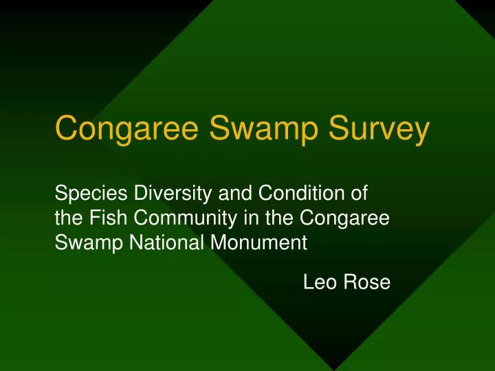 congaree swamp survey