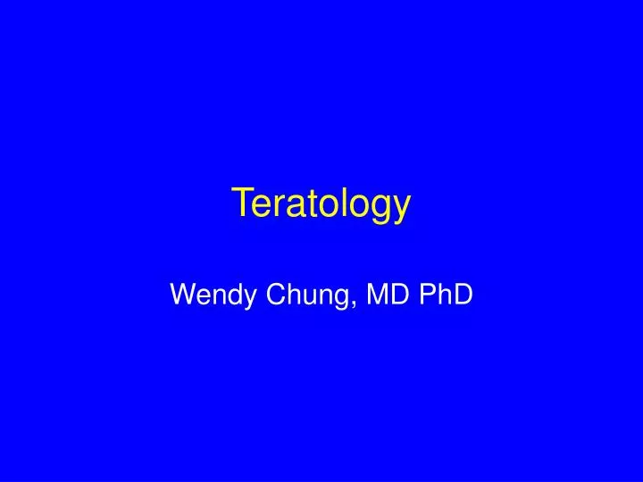 teratology