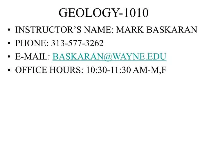 geology 1010