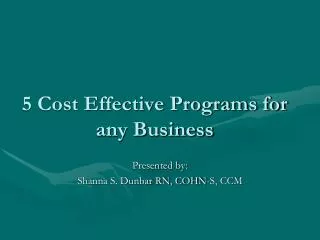 5 Cost Effective Programs for any Business